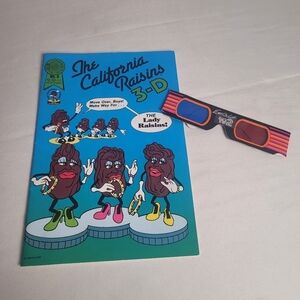 VTG The California Raisins 3-D Comic Book & Glasses No.5 1988